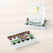 Löwenrückkunst Glasuntersetzer (Schrägansicht)