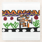 Löwenrückkunst Glasuntersetzer (Vorderseite)