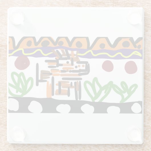 Löwenrückkunst Glasuntersetzer (Rückseite)