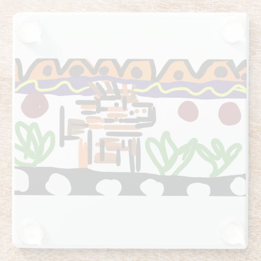 Löwenrückkunst Glasuntersetzer (Rückseite)