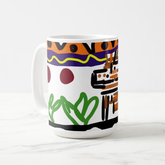 Löwenrückkunst Kaffeetasse (Vorderseite Links)