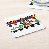 Löwenrückkunst Rechteckiger Pappuntersetzer (angewinkelt)