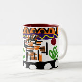 Löwenrückkunst Zweifarbige Tasse (VorderseiteRechts)