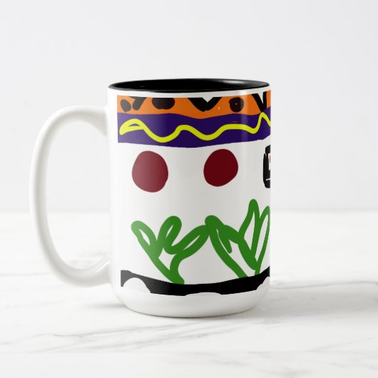 Löwenrückkunst Zweifarbige Tasse (Links)
