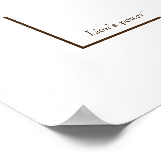 Löwens Power Poster (Ecke)