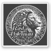 Löwenschallzazzkarosserie Aufkleber (Vorderseite)