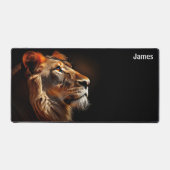 Löwenschaltermatte - Majestic Lion in Profil Schreibtischunterlage (Vorderseite)