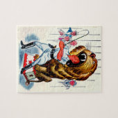 Löwenschamer und Löwe der 40er Jahre Puzzle (Horizontal)