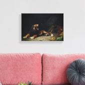 Löwenschnappen bei einem Schmetterling Leinwanddruck (Insitu (Wohnzimmer))