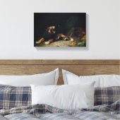 Löwenschnappen bei einem Schmetterling Leinwanddruck (Insitu (Schlafzimmer))