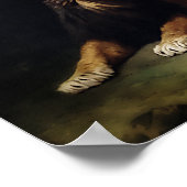 Löwenschnappen bei einem Schmetterling Poster (Ecke)