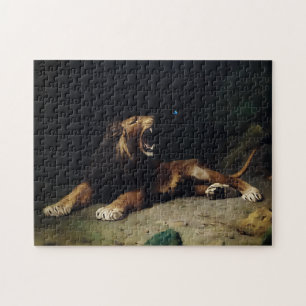 Löwenschnappen bei einem Schmetterling Puzzle