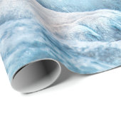 Löwenschnee liegend Tier Geschenkpapier (Rolleneckpunkt)