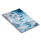 Löwenschnee liegend Tier Notizblock (Rechte Seite)