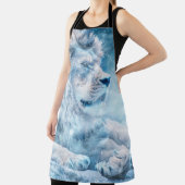 Löwenschnee liegend Tier Schürze (InSitu)