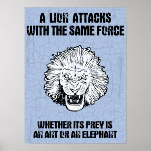 Löwenstärke Poster