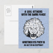 Löwenstärke Postkarte (Vorne/Hinten)