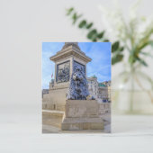 Löwenstatue am Trafalgar Square Postkarte (Stehend Vorderseite)