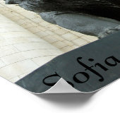 Löwenstatue, Sofia, Bulgarien Poster (Ecke)