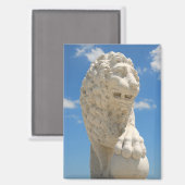 Löwenstatue St. Augustine, Florida Magnet (Vorderseite/Rückseite)