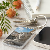 Löwenstatue vor San Francesco di Paola Schlüsselanhänger (Vorderseite rechts)