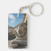 Löwenstatue vor San Francesco di Paola Schlüsselanhänger (Rückseite)