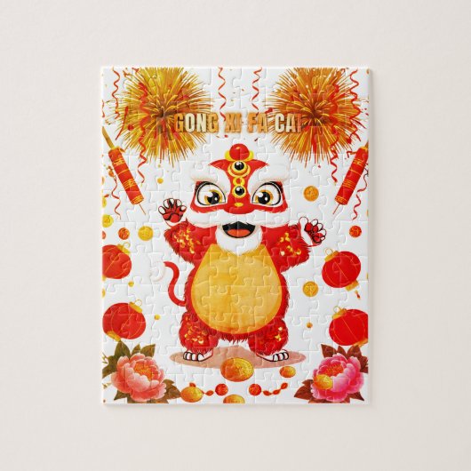 Löwentanz-Puzzle für Kinder Puzzle (Vertikal)