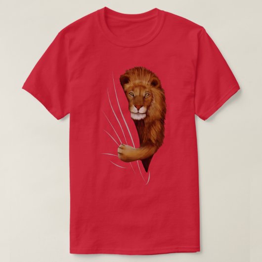Löwentier von innen T-Shirt (Design vorne)