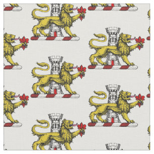 Löwenturm Fleur de Lis Wappen Emblem C Stoff