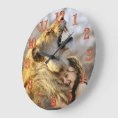 Löwenwand Große Wanduhr (Winkel)