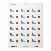 Löwenwasserfarbe Leo Königssafari-Urwaldkatze Adressaufkleber (Vorne)