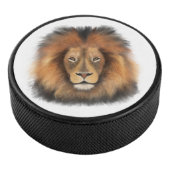 Löwenwasserfarbe Leo Königssafari-Urwaldkatze Eishockey Puck (3/4)