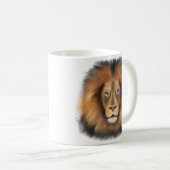 Löwenwasserfarbe Leo Königssafari-Urwaldkatze Kaffeetasse (VorderseiteRechts)