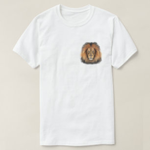 Löwenwasserfarbe Leo Königssafari-Urwaldkatze T-Shirt
