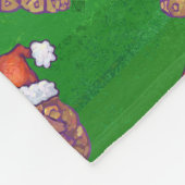 Löwenweihnacht auf Grün Fleecedecke (Ecke)