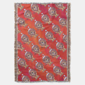 Löwenweihnacht auf Rot Decke (Vorderseite Vertikal)