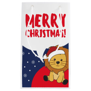 Löwenweihnachtschnee Wintertiere Löwen Kleine Gif Geschenktüte