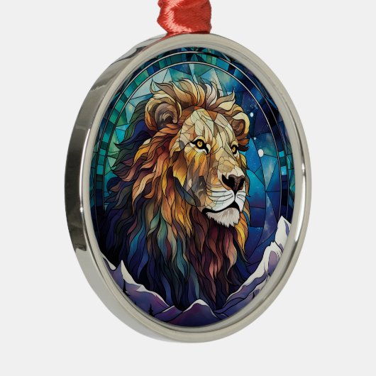 Löwenweihnachtsdekoration Ornament Aus Metall (Rechts)