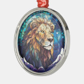 Löwenweihnachtsdekoration Ornament Aus Metall (Links)