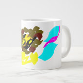 Löwenwellenkunst Jumbo-Tasse (Vorderseite Rechts)