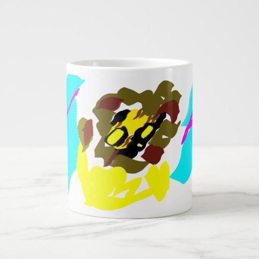 Löwenwellenkunst Jumbo-Tasse (Vorderseite)