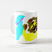 Löwenwellenkunst Kaffeetasse (Vorderseite Links)