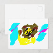 Löwenwellenkunst Postkarte (Vorne/Hinten)