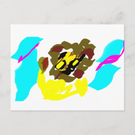 Löwenwellenkunst Postkarte