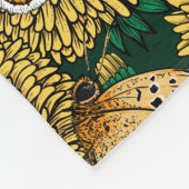 Löwenwiese auf dunkelgrün fleecedecke (Ecke)