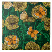 Löwenwiese auf dunkelgrün fliese (Vorderseite)