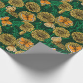 Löwenwiese auf dunkelgrün geschenkpapier (Ecke)