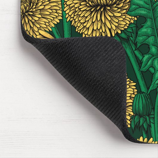 Löwenwiese auf dunkelgrün mousepad (Ecke)