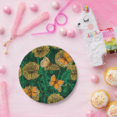 Löwenwiese auf dunkelgrün pappteller (Party)