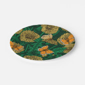 Löwenwiese auf dunkelgrün pappteller (Schrägansicht)